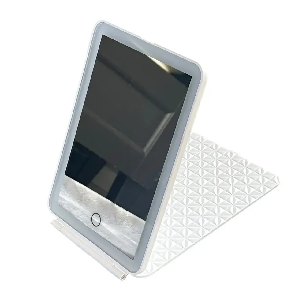 Impressions Vanity Fleur Touch Pad Mini Tri-Tone LED Makeup Mirror White